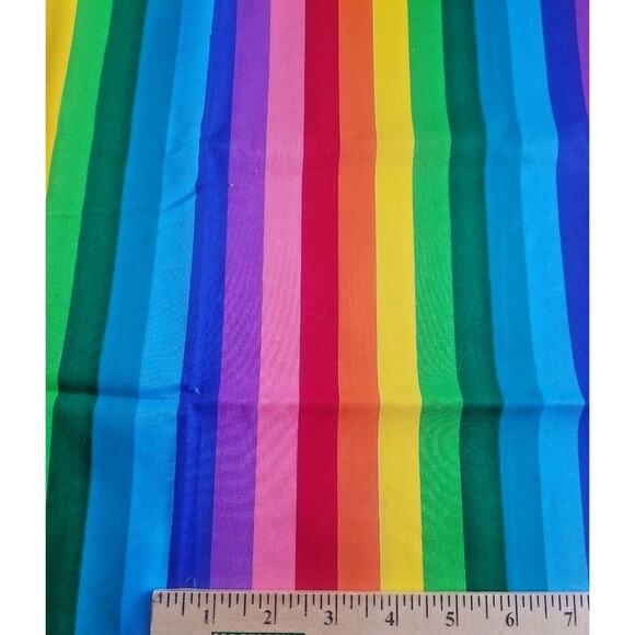 Rainbow Fabric Quilting, Crafts, Sewing Cotton 36" x 30" Bright Colorful - Picture 2 of 4